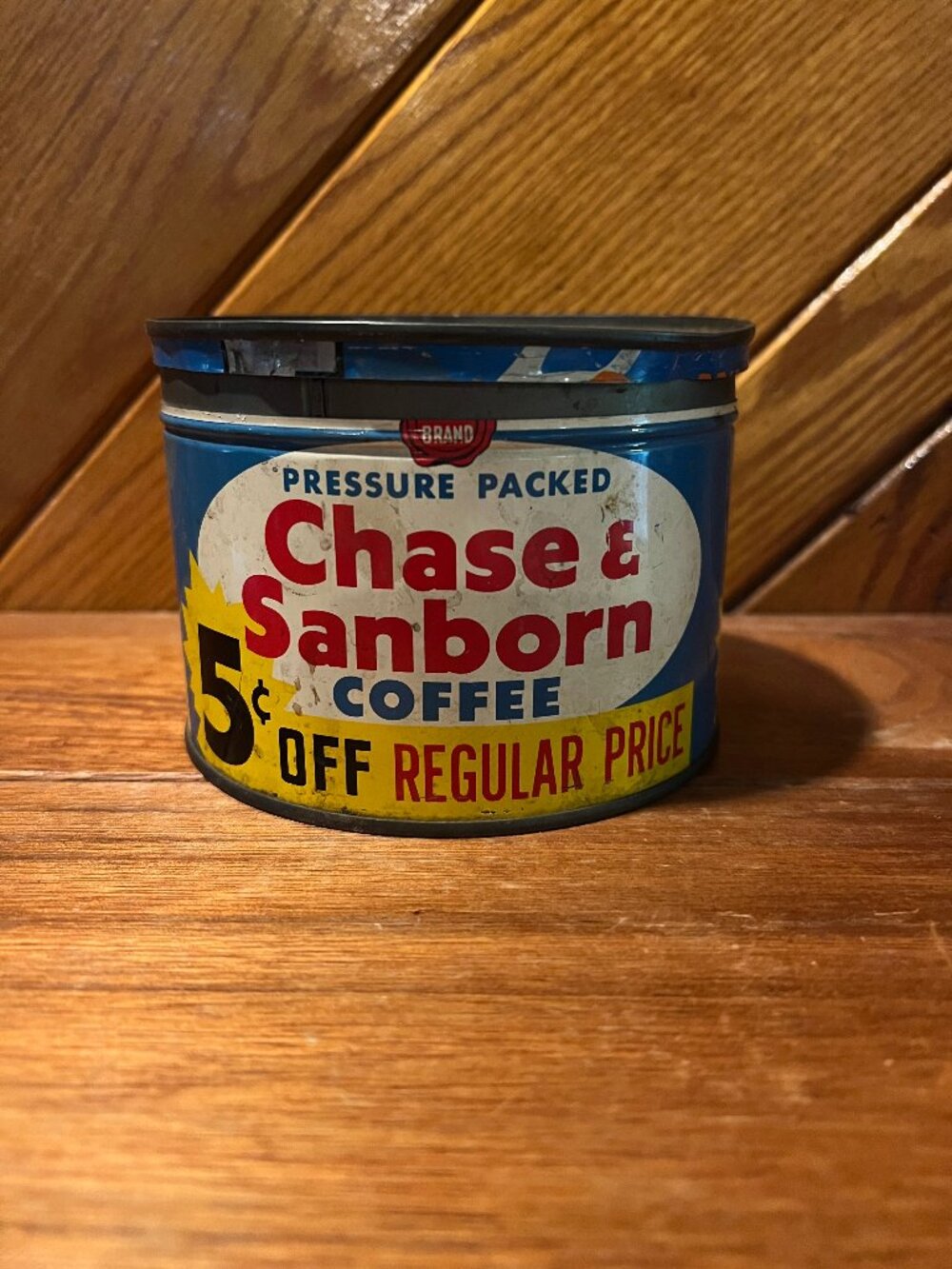 Vintage Rusted Coffee Can